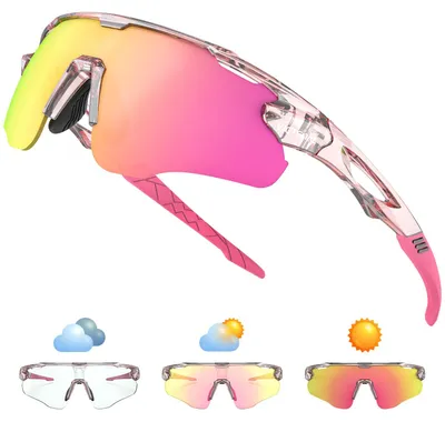 Immagine prodotto di Occhiali da ciclismo Victgoal, unisex, con montatura TR90, fotocromatici e protezione UV400