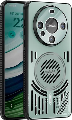 Obrázek produktu pro Magnetické pouzdro pro Huawei Mate 60 hliníkové nárazuvzdorné ochranné pouzdro s odvodem tepla a fólií na čočku Zelená