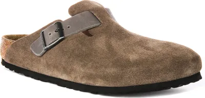 Zdjęcie produktu dla Birkenstock Boston Concrete Gray Normal Footbed - Kapcie - 1029210