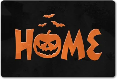 Produktbild von Home Fußmatte in 40x60 cm ohne Rand für Halloween mit Kürbis