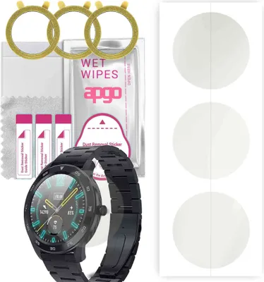 Produktbild von apgo 3 Stück Schutzfolie, Matt, kompatibel mit Garett GT22S Smartwatch, Hydrogel Displayschutzfolie mit Positionierhilfe, Displayfolie, robust und kratzfest