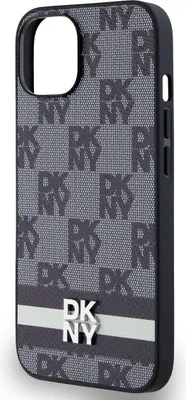 Produktbild von DKNY, Elegante Hülle für iPhone 13 Checkered Pattern and Stripe, Schwarz