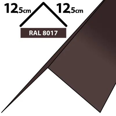 Produktbild von 2m Winkelblech Kantblech Kante Blechwinkel pulverbeschichtetes 0,5mm Zuschnitt 25cm RAL-8017 Braun
