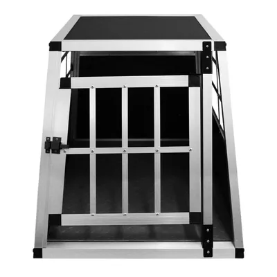 Produktbild von Auto Hundetransportbox Kleine Einzelbox Hundebox Transportbox Gitterbox Fahrzeugbox Kofferraumbox Katzen Hunde Aluminium Trapez