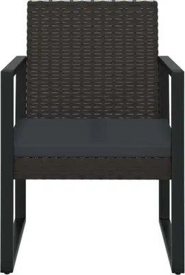 Produktbild von vidaXL Gartensessel mit Kissen Schwarz Poly Rattan - Gartensessel - Gartenstuhl - Gartenmöbel - Outdoor Möbel