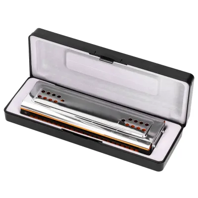Zdjęcie produktu dla Harmonijka ustna, Harmonijka tonacji C, Harmonijka tremolo, Organy ustne, Harmonijka 24-otworowa, Harmonijka tonacji G, Instrumenty muzyczne
