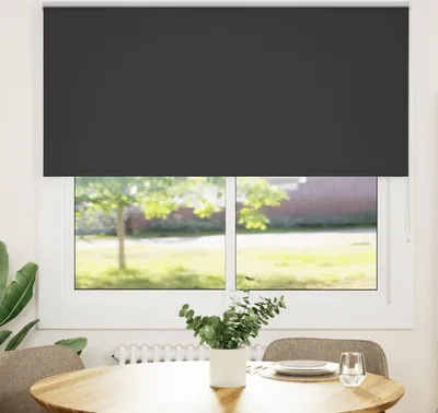 Produktbild von "2026 Promotion" Verdunkelungsrollo - Balkonrollo Sichtschutz - Schwarz 145x150 cm Stoffbreite 141,6 cm - Rollos CC23669