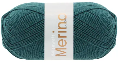 Produktbild von Lana Grossa MEILENWEIT 100 g Merino Extrafine weiche Merino-Sockenwolle 420 m Farbe 2410 - Blaugrün