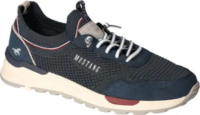 Produktbild von Mustang Herren Sneaker Sportschuh Schnürung Halbschuh 4186-308, Größe:43 EU, Farbe:Blau