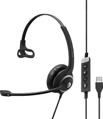 Zdjęcie produktu dla EPOS IMPACT SC 230 USB MS II, Przewodowa, Biuro/centrum telefoniczne, 50 - 18000 Hz, 58 g, Zestaw słuchawkowy, Czarny