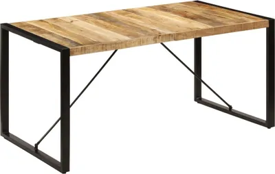 Image de Maison Exclusive - Table à manger 160 x 80 x 75 cm en bois massif de manguier