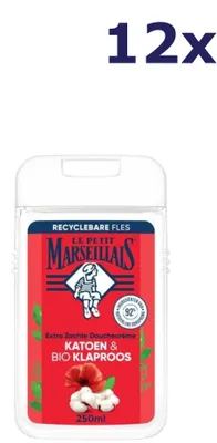 Produktbild von Le Petit Marseillais Duschgel mit Baumwollmilch und Mohn 12x250 ml aus Frankreich