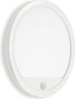 Productafbeelding van TELEFUNKEN NIZZA LED buitenwandlamp, IP44 spatwaterdicht, met bewegingsmelder en schemersensor, bereik 6 meter, wit, 28 x 4,5 cm