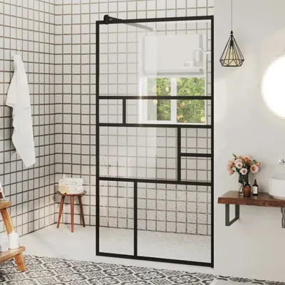 Produktbild von The Living Store Duschwand für Begehbare Dusche mit Klarem ESG Glas 80x195 cm