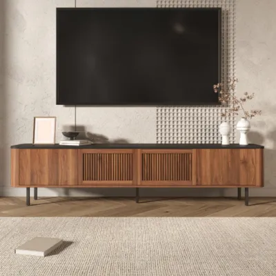 Obrázek produktu pro TV skříňka, TV stojan, TV panel, nízký TV stojan, TV konzolový stolek Jedinečný design, 190 x 35 x 45 cm (D x Š x V)