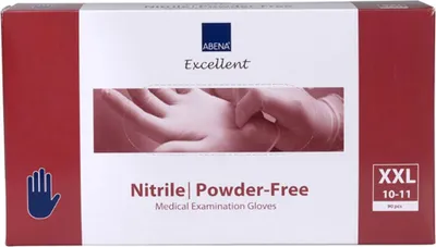 Produktbild von ABENA® Excellent Medical Nitrilhandschuhe puderfrei blau 90Stk. Gr.XXL