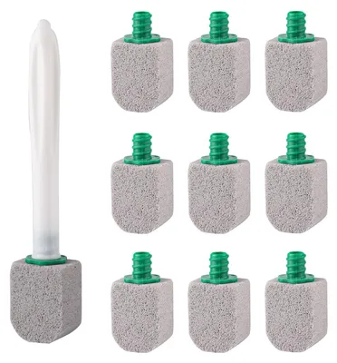 Produktbild von 10 Stück Bimsstein-Toilettenbürste - Austauschbar - Entfernt Kalk - Scheuerbürste - Für Bad, Toilette, Küche, Schwimmbäder, hartnäckige Flecken