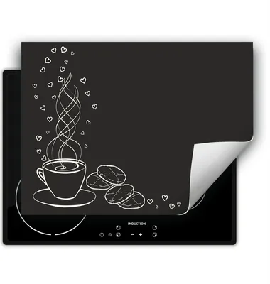 Produktbild von DarHaus Herdabdeckplatte 70x52 cm Anti Rutsch Matte Aufrollbar, dunkelgrau - Kaffee