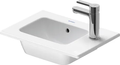 Produktbild von Duravit ME by Starck Möbelhandwaschbecken, 1 Hahnloch, mit Überlauf, 430x300mm, 072343AA00
