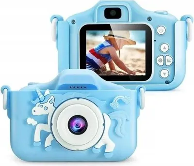 Produktbild von Kinderkamera blau x5 Einhorn