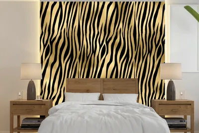 Produktbild von MuchoWow® Fototapete für Wohnzimmer oder Schlafzimmer Wandtapete Vinyl Motivtapete Luxus - Gold - Gemustert - 240x240 cm - Schlafzimmer-Tapete