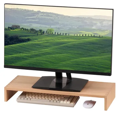 Obrázek produktu pro Dřevěný stojan na monitor pro PC a notebook s úložným prostorem