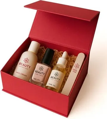Image de Coffret cadeau magnétique rouge 200 x 200 x 90 mm Coffret cadeau décoratif en carton