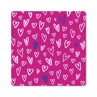 Produktbild von MuchoWow® Mauspad Mousepad Herzen - Design - Romantisch 20x20 cm - Mousepads - Maus Mat - Pad - Mausunterlage - Desk Mat - Bureauartikeln