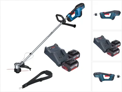 Produktbild von Bosch GRT 18V-33 Professional Akku Rasentrimmer 18 V 330 mm Brushless + 2x Akku 4,0 Ah + Ladegerät