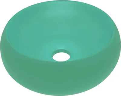 Obrázek produktu pro vidaXL umyvadlo kulaté matné světle zelené 40x15 cm Keramika