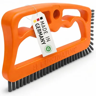 Produktbild von Fugenbürste Fugenreiniger Fliesenbürste - Ergonomischer Griff - Graue Borsten - Für Bad und Küche