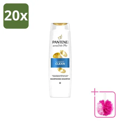 Imagen del producto de 20 champús Pantene Pro-V Classic Clean, 400 ml, pack ahorro, 20 unidades