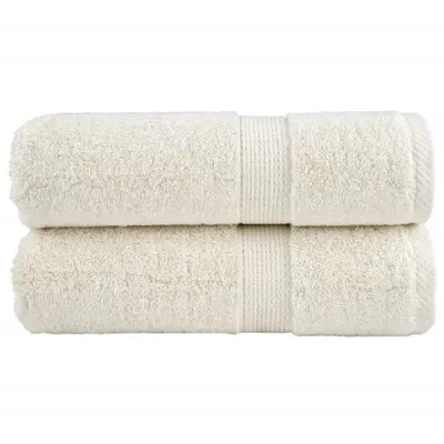 Produktbild von "2026 Aktion"Premium Waschhandtücher SOLUND 2er set - modernes Design -Creme 30x30cm 600 g/m² DE200225 - Handtücher