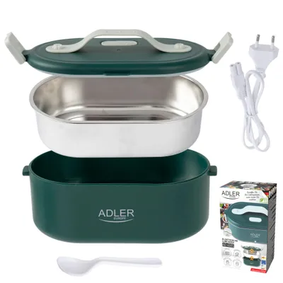 Zdjęcie produktu dla Elektryczny pojemnik na lunch Adler AD 4505G 55 W 0,8 L Niebieski, Zielony, Biały
