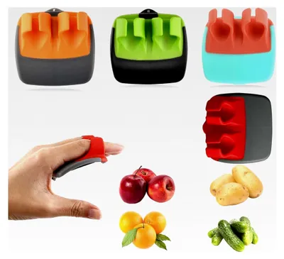 Produktbild von 4 Stück Pendelschäler für Obst und Gemüse, rostfreier Handschäler, moderner Gemüseschäler