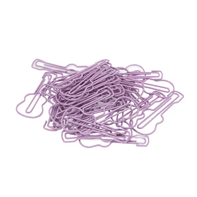 Zdjęcie produktu dla Klipsy do papieru w kształcie gitary, fioletowe klipsy do papieru, spinacz biurowy, spinacz biurowy, klipsy do papieru w kształcie gitary, zestaw zacisków do papieru