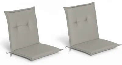Image de Beautissu Lot de 2 coussins pour dossier bas Loft NL, 100 x 50 x 6 cm, gris clair