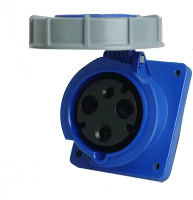 Obrázok produktu pre Uhlová vstavaná zásuvka 63A/3P 230V IP67 Povrchová zásuvka 4624
