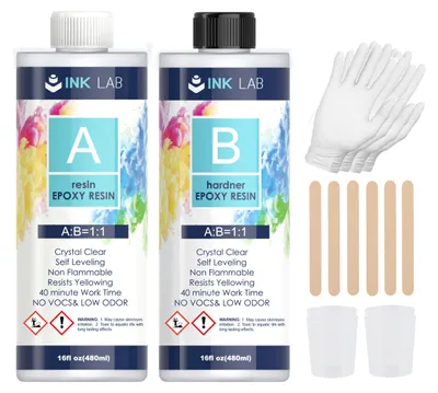 Epoxidharz-Set 960 ml glasklar 1:1 mit Härter für Holz