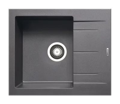 Produktbild von PYRAMIS Spüle ALAZIA 59x50 in IRON GREY mit Excenterbedienung / Granitspüle / Steinspüle / Ausschnitt 570 x 480 mm
