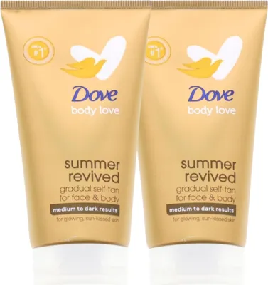 Produktbild von 2x Dove Summer Revived Selbstbräuner Lotion Medium Dark je 75ml