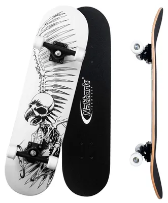 Produktbild von Skateboard – Komplettset – 78,7 cm – Deck aus Ahorn – Schachbrettmuster – Für Anfänger und Jugendliche