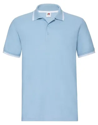 Produktbild von Herren-Poloshirt, Kurzarm - FOL TIPPED POLO - blue/white - Größe M