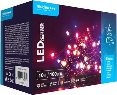 Zdjęcie produktu dla Modee Lighting Łańcuch choinkowy LED 100 LED 10m wielokolorowy