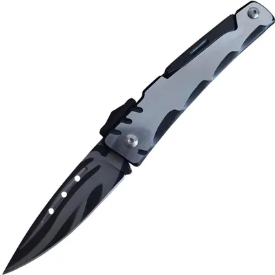 Image de Couteau Pliant Multifonction C3978 - Argent/Noir KP39647