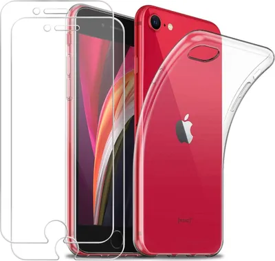 Image de Housse pour iPhone SE 2022 / SE 2020 avec 2 films de protection d'écran en verre trempé Phonillico®