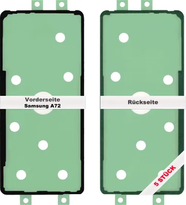 Produktbild von 5x Samsung Galaxy A72 A725F Akkudeckel Klebefolie Kleber Backcover Rahmen Batterie Glue