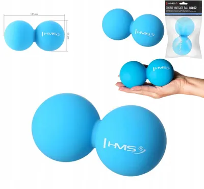 Produktbild von HMS BLC02 Blaue Doppelte Massageball 12,5 cm x 6,5 cm