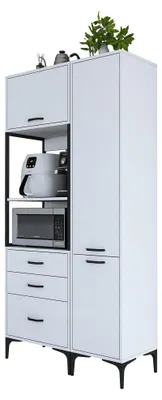 Produktbild von Lotzorai - Schrank, 100x40x199h cm Weiß, 8 Regale