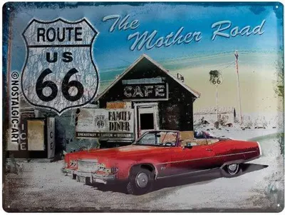 Produktbild von Nostalgic-Art - Blechschild 30 x 40 cm - US Highways - Route 66 The Mother Road